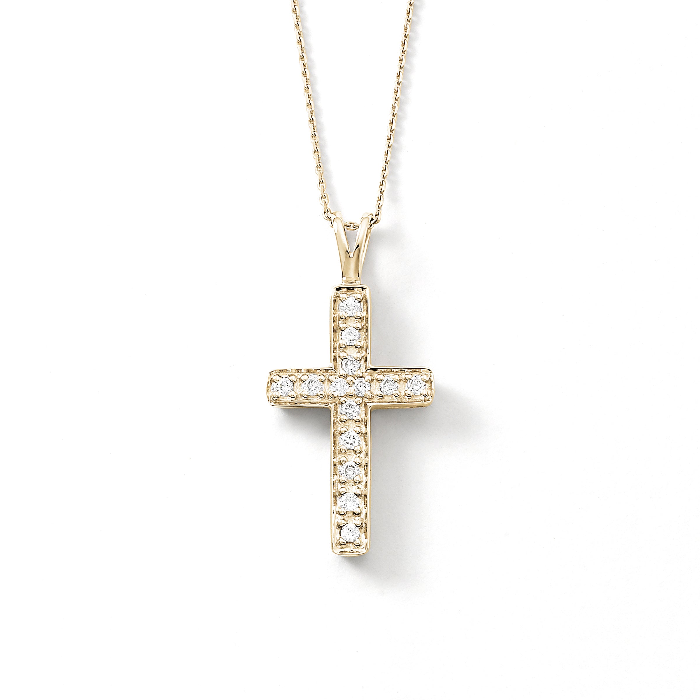 White Gold Diamond Cross Necklace for Kids | Birks Essentials